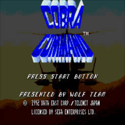 Cobra Command (U) Title Screen